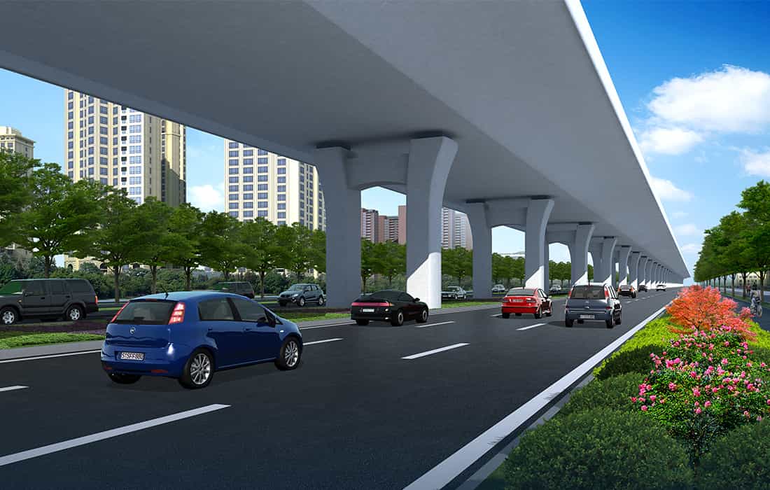 ?？谑锌焖俾肪W骨干工程海秀快速路工程