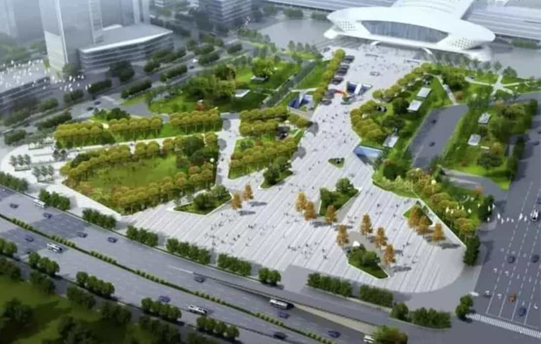 武漢光谷火車站東、西廣場(chǎng)土建工程