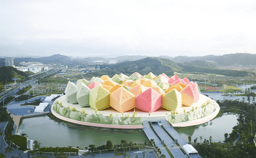 江南管理AI版冰淇淋地標，真的好city！